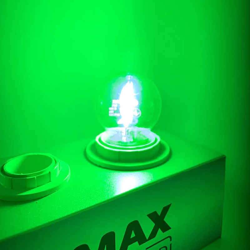 Світлодіодна LED лампа VELMAX V-Filament-G45, 2W, E27, зелена, 200Lm (21-41-33)