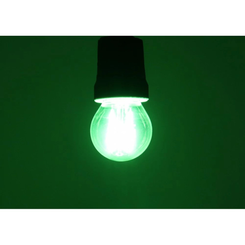 Світлодіодна LED лампа VELMAX V-Filament-G45, 2W, E27, зелена, 200Lm (21-41-33)