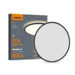LED світильник з декоративною підсвіткою VIDEX DL5R 44W 3000-5000K Black (VL-DL5R-44CB)