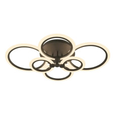 Люстра LED з пультом VELMAX V-СL-NAOMI-R, max 120W, 3000K-6500K, 7700Lm, чорна (23-43-34)