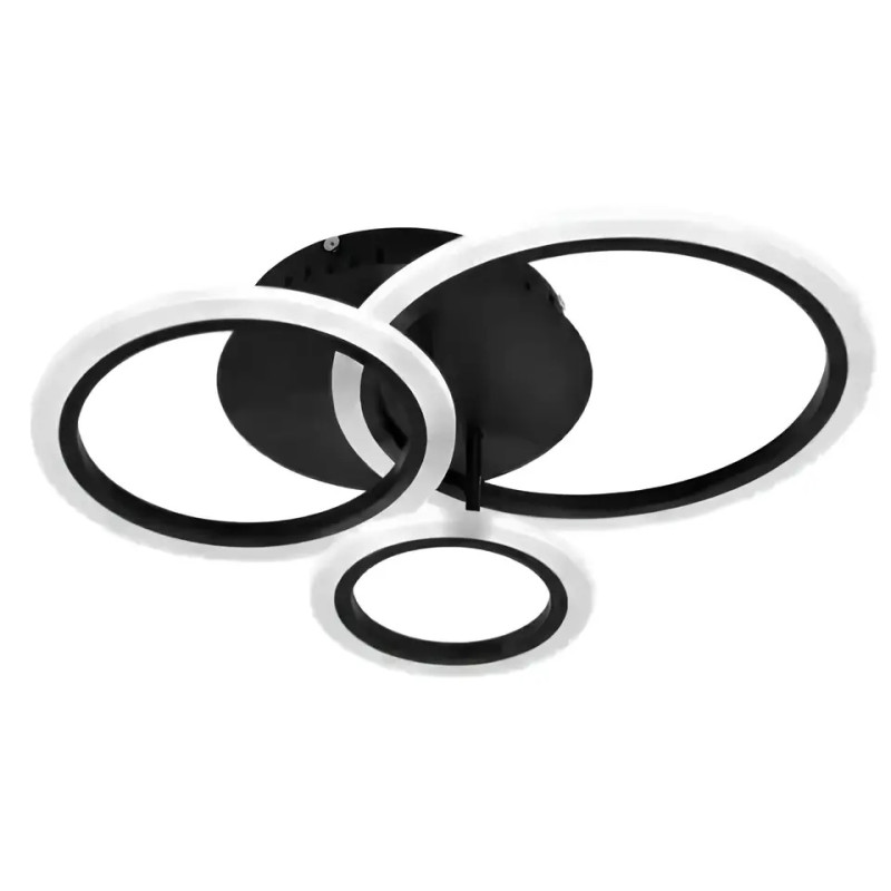 Люстра LED з пультом VELMAX V-СL-NAOMI-R, max 45W, 3000K-6500K, 3000Lm, чорна (23-43-32)