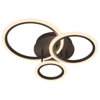 Люстра LED с пультом VELMAX V-CL-NAOMI-R, max 45W, 3000K-6500K, 3000Lm, черная (23-43-32)