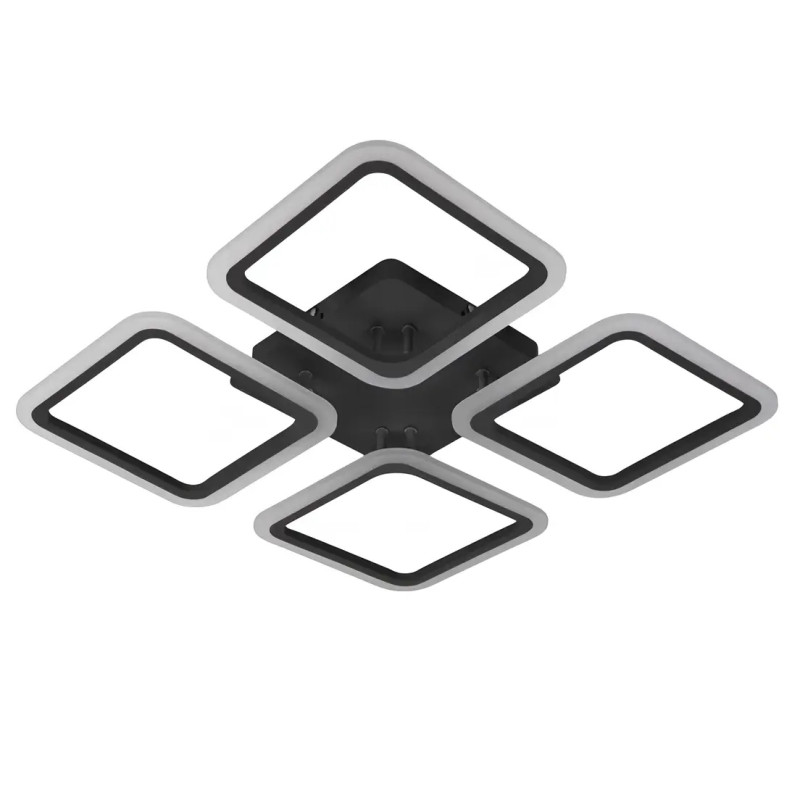 Люстра LED с пультом VELMAX V-CL-NAOMI-S, max 65W, 3000K-6500K, 4500Lm, черная (23-43-46)