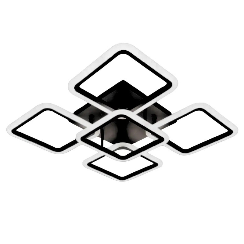 Люстра LED з пультом VELMAX V-СL-NAOMI-S, max 90W, 3000K-6500K, 7000Lm, чорна (23-43-48)