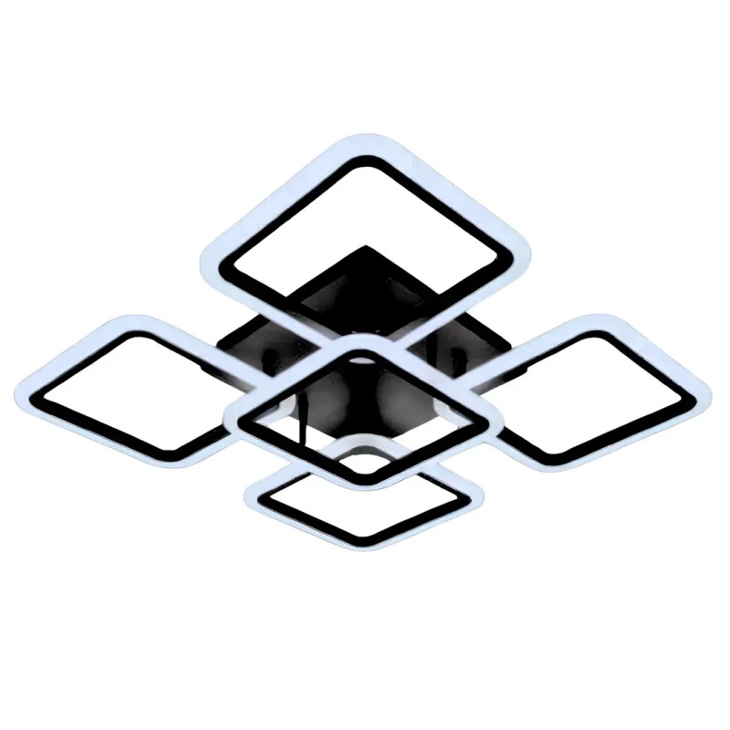 Люстра LED з пультом VELMAX V-СL-NAOMI-S, max 90W, 3000K-6500K, 7000Lm, чорна (23-43-48)