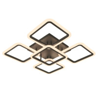 Люстра LED с пультом VELMAX V-CL-NAOMI-S, max 90W, 3000K-6500K, 7000Lm, черная (23-43-48)