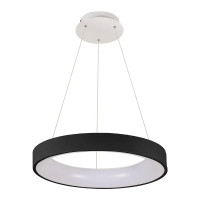 Подвесной LED светильник-люстра с пультом VELMAX V-PL-VERONA-R, 80W, 3000K-6500K, 5200Lm, черный (23-46-32)