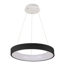 Підвісний LED світильник-люстра з пультом VELMAX V-PL-VERONA-R, 80W, 3000K-6500K, 5200Lm, чорний (23-46-32)