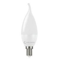 Светодиодная LED лампа VELMAX V-С37t, 8W, Е14, 4100K, 720Lm, EMC 21-13-36
