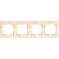 Рамка четверная горизонтальная LEZARD Mira дуб отбеленный 701-5200-149