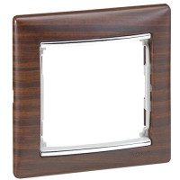 Рамка одинарная Темное дерево Valena Legrand (770371)