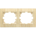 Рамка двойная горизонтальная LEZARD Mira дуб отбеленный 701-5200-147