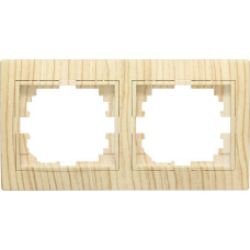 Рамка двойная горизонтальная LEZARD Mira дуб отбеленный 701-5200-147