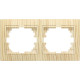 Рамка двойная горизонтальная LEZARD Mira дуб отбеленный 701-5200-147