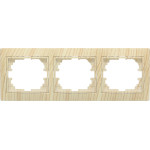 Рамка тройная горизонтальная LEZARD Mira дуб отбеленный 701-5200-148