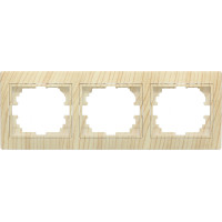 Рамка тройная горизонтальная LEZARD Mira дуб отбеленный 701-5200-148