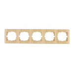 Рамка пятерная горизонтальная LEZARD Mira дуб отбеленный 701-5200-150