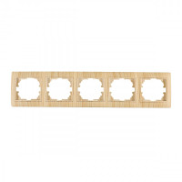 Рамка пятерная горизонтальная LEZARD Mira дуб отбеленный 701-5200-150