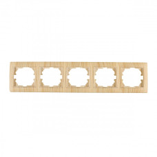 Рамка пятерная горизонтальная LEZARD Mira дуб отбеленный 701-5200-150