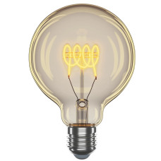 Светодиодная LED лампа VELMAX V-Filament-Amber-G125, 4W, E27, 2200K, 400Lm (21-47-17)
