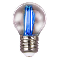 Светодиодная LED лампа VELMAX V-Filament-G45, 2W, E27, синяя, 200Lm (21-41-34)