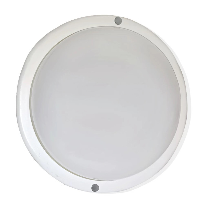 Світильник світлодіодний ЖКХ LED LEBRON L-WLR-S, 8W, круглий, 4100K, 720Lm, ІР65, СВЧ датчик руху 15-37-30