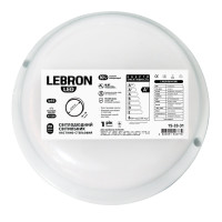 Светильник светодиодный влагозащищенный ЖКХ LED LEBRON L-WLR, 12W, круглый, 4100K, 1050Lm, IP65 15-33-34
