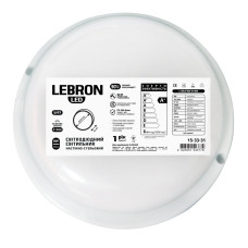 Светильник светодиодный влагозащищенный ЖКХ LED LEBRON L-WLR, 12W, круглый, 4100K, 1050Lm, IP65 15-33-34