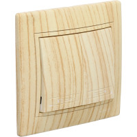 Выключатель двухклавишный LEZARD Mira дуб отбеленный 701-5252-101