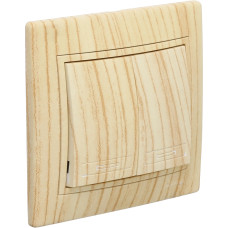 Выключатель двухклавишный LEZARD Mira дуб отбеленный 701-5252-101