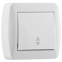 Выключатель накладной проходной одноклавишный LEZARD Demet белый IP20 711-0200-105