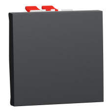 Переключатель перекрестный 1-клавишный (2 модуля) 10А Unica New Schneider Electric антрацит NU320554