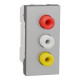 Розетка 3 RCA (1 модуль) Unica New Schneider Electric алюминий NU343130