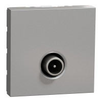 Розетка TV індивідуальна (2 модулі) Unica New Schneider Electric алюміній NU346230