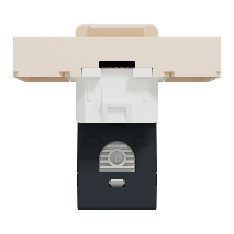 Розетка компьютерная RJ45 кат.5 STP (2 модуля) Unica New Schneider Electric бежевая NU341344