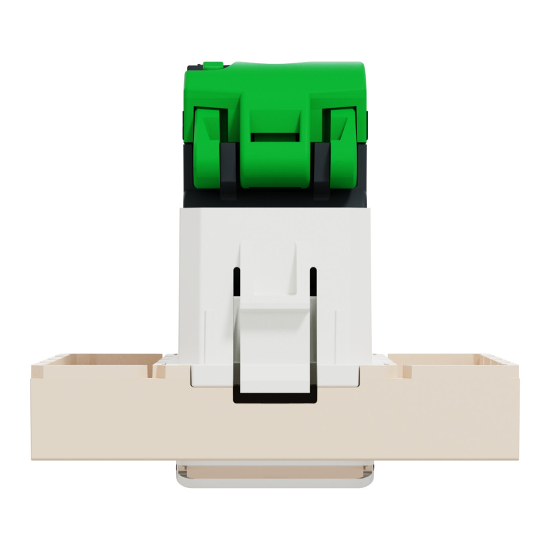 Розетка компьютерная RJ45 кат.5 STP (2 модуля) Unica New Schneider Electric бежевая NU341344