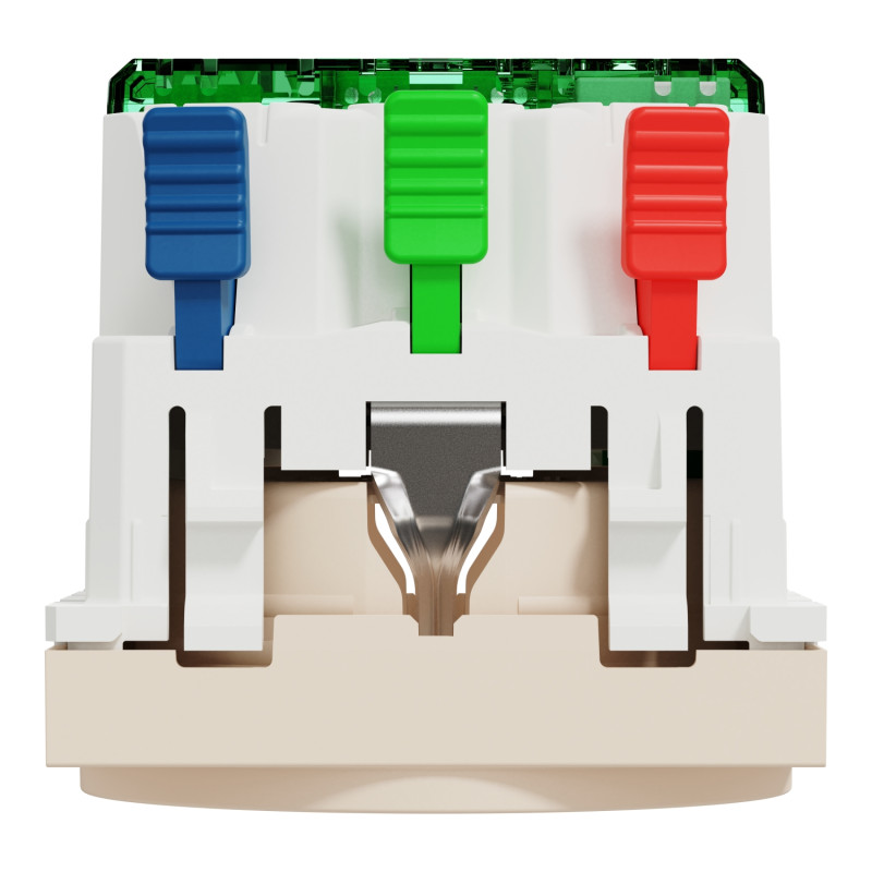 Розетка и USB тип С 10,5 Вт 2 модуля New Unica Schneider Electric бежевая NU301744