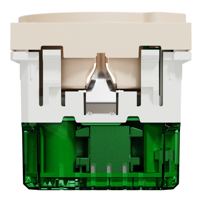 Розетка и USB тип С 10,5 Вт 2 модуля New Unica Schneider Electric бежевая NU301744