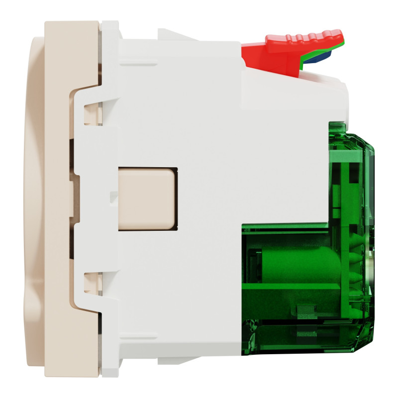 Розетка и USB тип С 10,5 Вт 2 модуля New Unica Schneider Electric бежевая NU301744