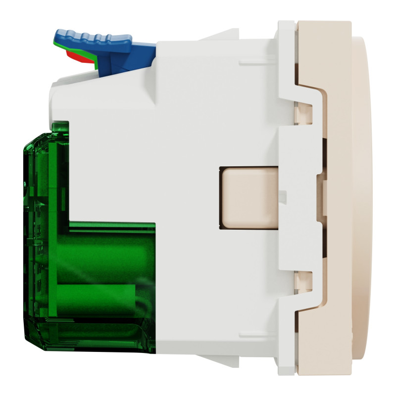 Розетка и USB тип С 10,5 Вт 2 модуля New Unica Schneider Electric бежевая NU301744