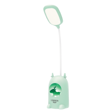 Лампа настольная светодиодная LED LEBRON L-TL-L-58, 4W, 4100K, Li-ion 1200mAh, зеленая, USB 15-13-58-1