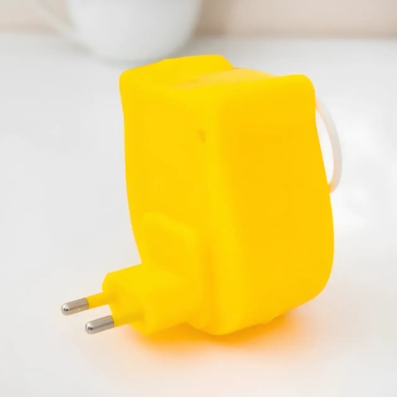 Нічник світлодіодний LED в розетку "Совеня в окулярах" з вимикачем LEBRON L-W090, 1W,  жовтий 15-12-30