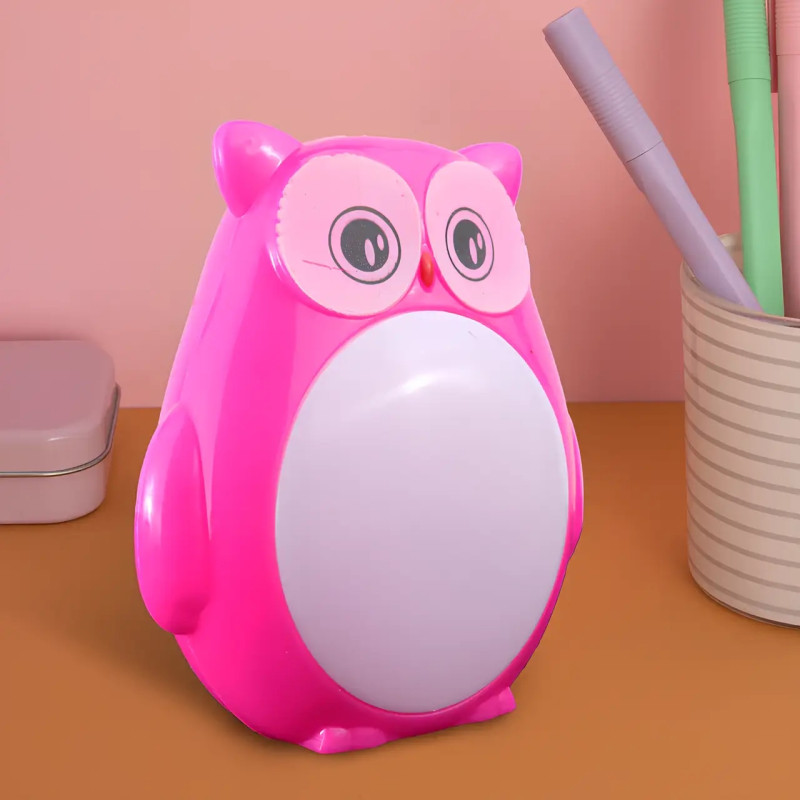 Нічник світлодіодний LED в розетку "Совеня" з вимикачем LEBRON L-W004, 1W, рожевий 15-12-20