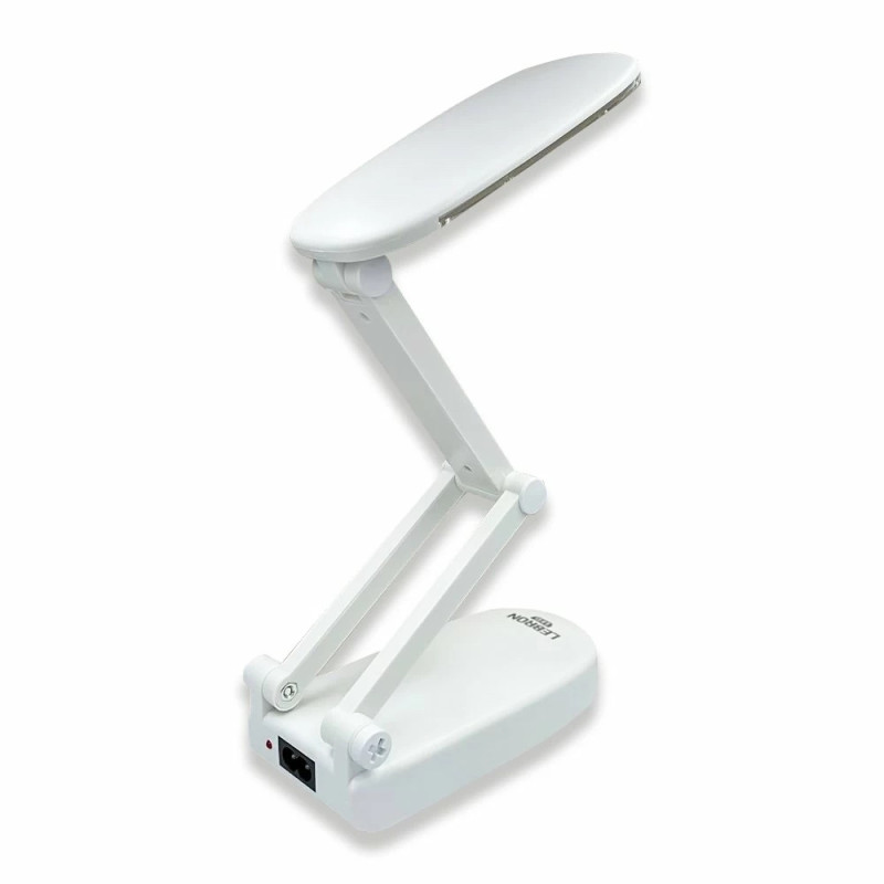 Лампа настольная светодиодная LED LEBRON L-TL-L, 6W, 4100K, Lead-acid, белая, с блоком питания 15-13-07