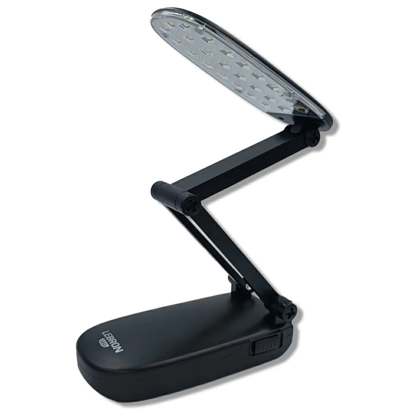 Лампа настольная светодиодная LED LEBRON L-TL-L, 6W, 4100K, Lead-acid, черная, с блоком питания 15-13-08