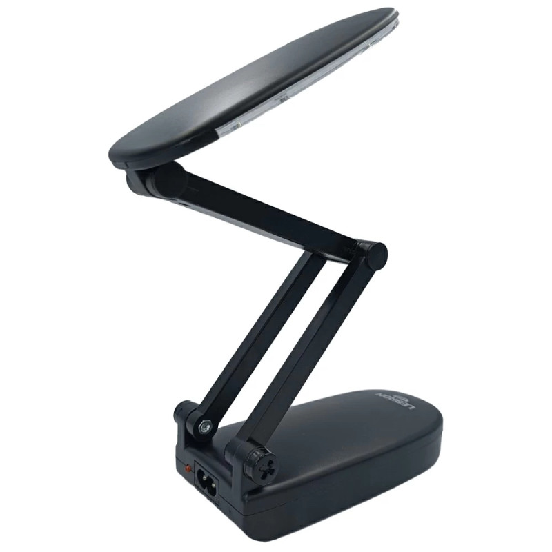 Лампа настольная светодиодная LED LEBRON L-TL-L, 6W, 4100K, Lead-acid, черная, с блоком питания 15-13-08