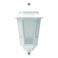 Фасадный светильник садовый FLORA, 40W, E27, IP44, ударопрочный PC/PP, белый