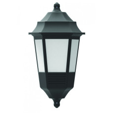 Фасадный светильник садовый FLORA, настенный, 40W, E27, IP44, ударопрочный PC/PP, черный
