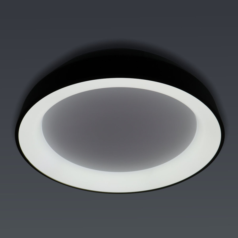 Потолочный LED светильник-люстра с пультом VELMAX V-CL-VERONA-R, max 80W, 3000K-6500K, 5200Lm, черный (23-46-22)