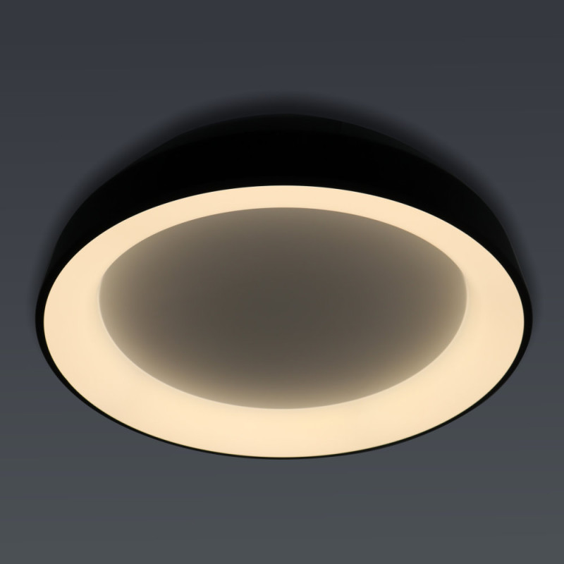 Потолочный LED светильник-люстра с пультом VELMAX V-CL-VERONA-R, max 80W, 3000K-6500K, 5200Lm, черный (23-46-22)